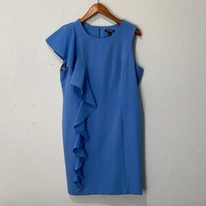 Elegant Blue Ruffle Dress